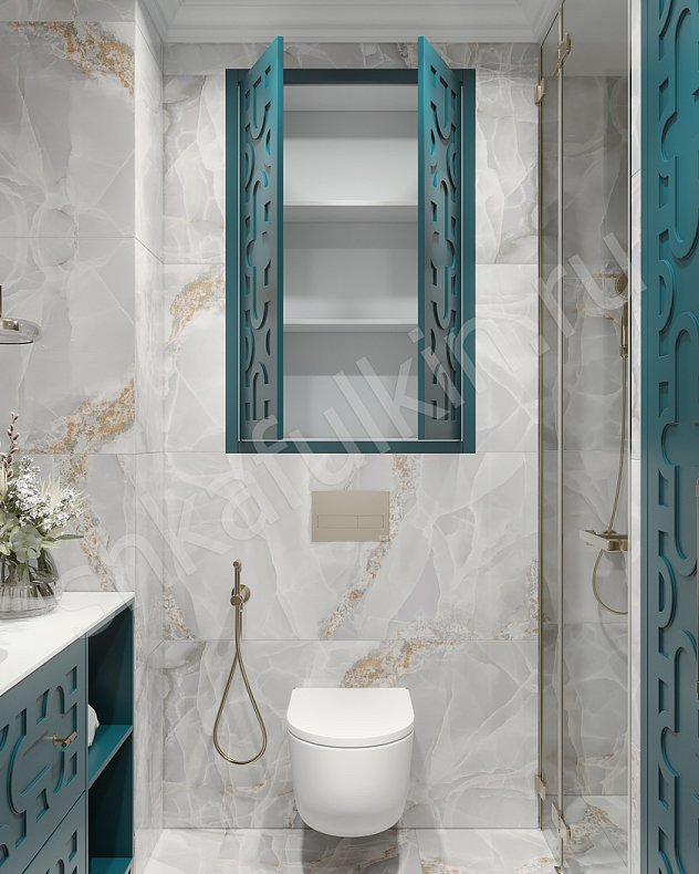 Мебель в ванную Барби Темные Синий Цветной Неоклассика   Для вещей 5