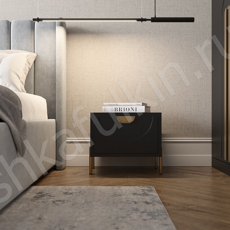 Гарнитур Варта Золото Черный Темные Неоклассика 4х створчатые Спальня Для белья Для вещей 4