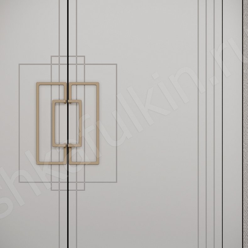 Изображение Встроенный шкаф Метрополитан Белый Светлые Неоклассика 4х створчатые Спальня Для вещей 2