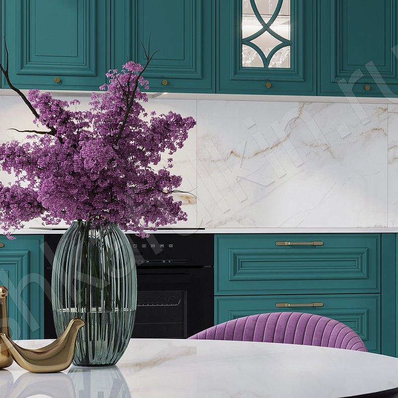 Кухня Роперро Зеленый Темные Синий Цветной Современный   Для посуды 3