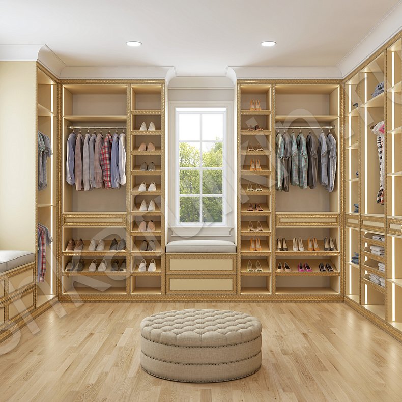 Гардеробная Сивилия Золото Классика  Гардеробная 