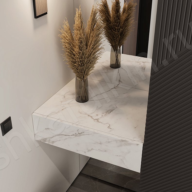 Прихожая с консолью Нотариус Черный Цветной Темные Зеленый Современный 5и створчатые Прихожая Для вещей 11