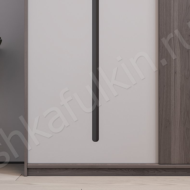 Изображение Шкаф-купе Парадигма Светлые Древесный Белый Минимализм 3х створчатые Гостиная Для вещей 3