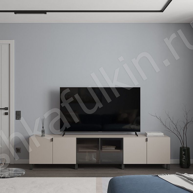 Шкаф с тумбой Арамис Коричневый Древесный Светлые Минимализм  Гостиная Для книг Для декора Для посуды Для вещей 7