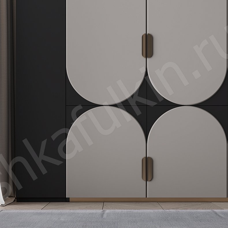 Изображение Шкаф Тимберри Темные Современный 6и створчатые Спальня Для вещей 7