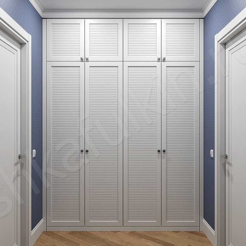 Прихожая Молли Светлые Белый Минимализм 4х створчатые Прихожая Для вещей