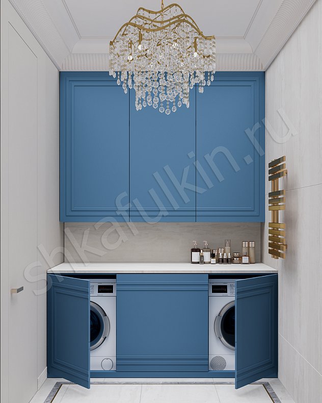 Изображение Мебель в ванную Галилео Светлые Синий Цветной Неоклассика   Для вещей 4