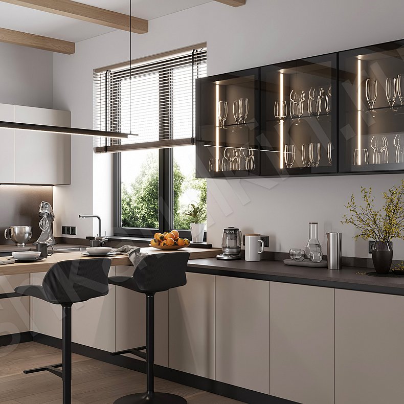 Изображение Кухня Ярдина Светлые Коричневый Минимализм Для посуды Для декора 2