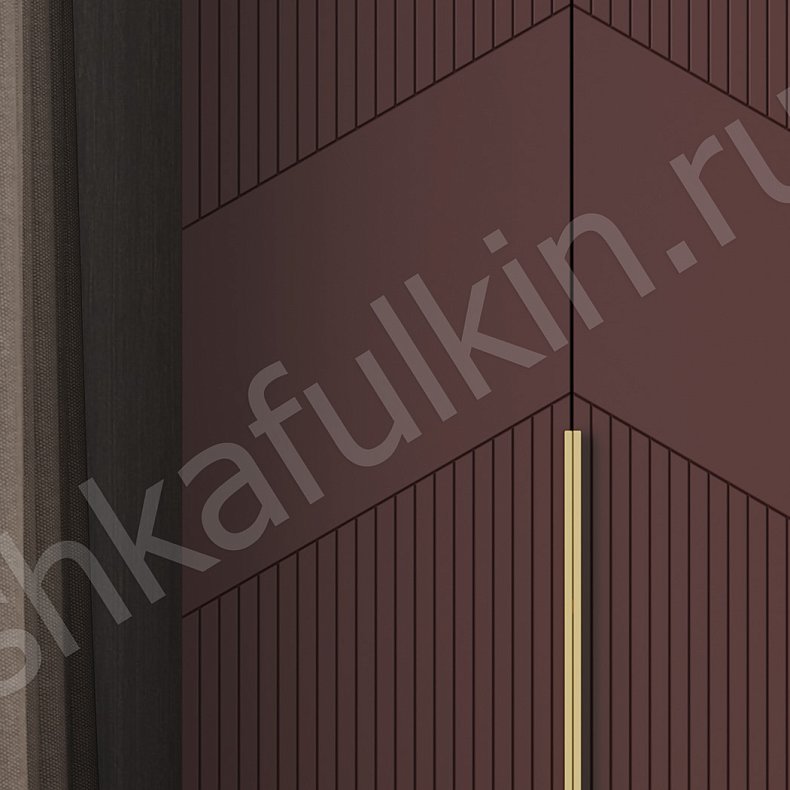 Изображение Шкаф 4 двери Ланвин Цветной Красный Темные Неоклассика Гостиная Для вещей 3