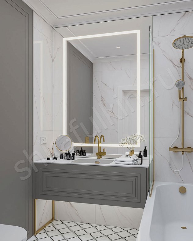 Мебель в совмещённый санузел Галилео Серый Светлые Современный 2х створчатые  Для вещей 1