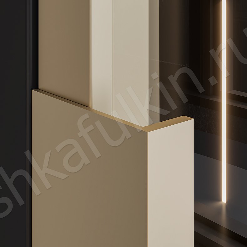 Изображение Стенка Эниццо Темные Древесный Неоклассика 3х створчатые Гостиная Для книг Для декора 4