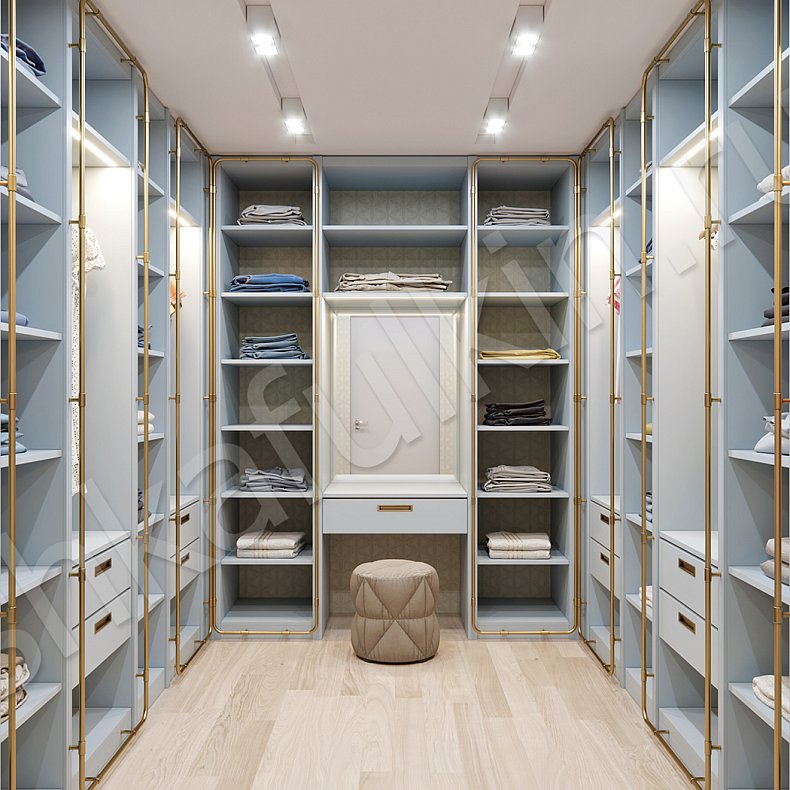 Гардеробная Бланш Синий Модерн  Гардеробная 