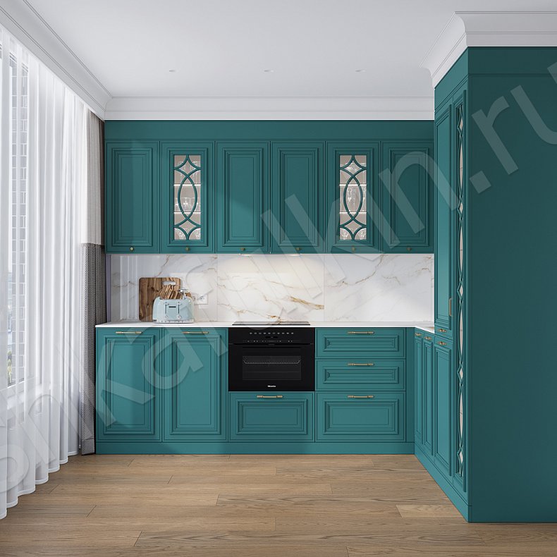 Кухня Роперро Зеленый Темные Синий Цветной Современный   Для посуды 1