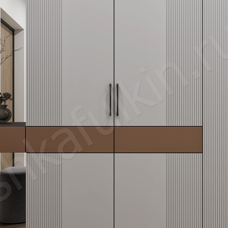 Изображение Прихожая Дарвин Цветной Серый Светлые Темные Зеленый Современный 4х створчатые Прихожая Для вещей 5