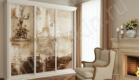 Корпусный шкаф-купе Кракелюр