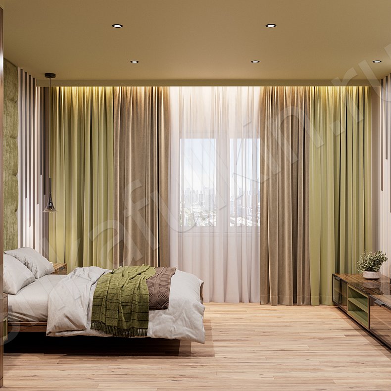 Угловой шкаф Витторио Зеленый Темные Древесный Современный  Спальня Для вещей Для белья 3