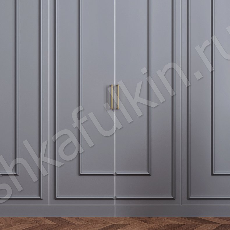 Встроенный шкаф Джорджия Белый Зеленый Темные Светлые Серый Неоклассика 6и створчатые Гостиная Для вещей 12