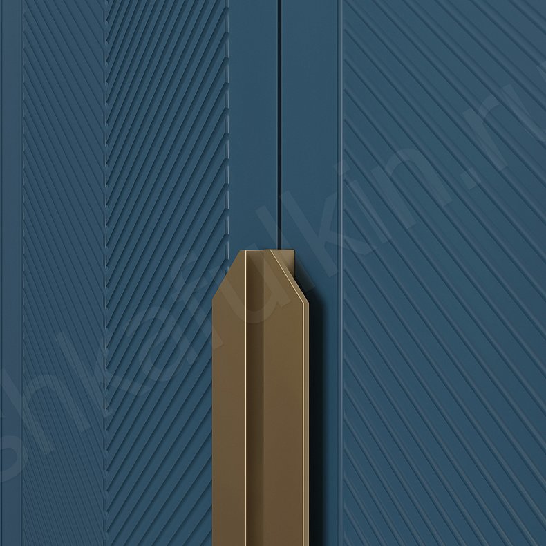 Угловой шкаф Анабэль Синий Цветной Темные  4х створчатые Гостиная Для белья Для вещей 4