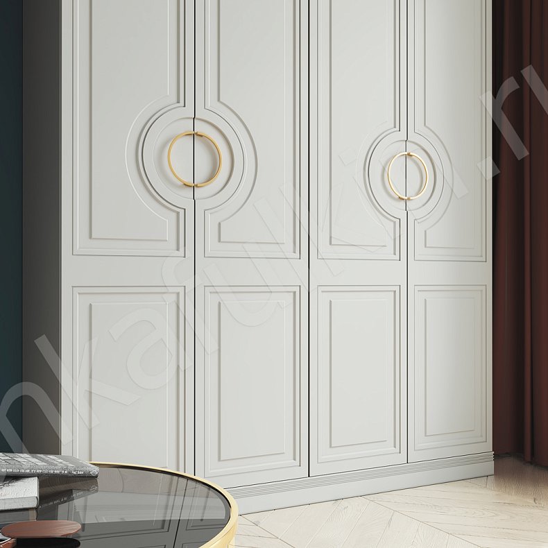 Изображение Шкаф Агнесса Белый Светлые Классика 4х створчатые Гостиная Для вещей 4