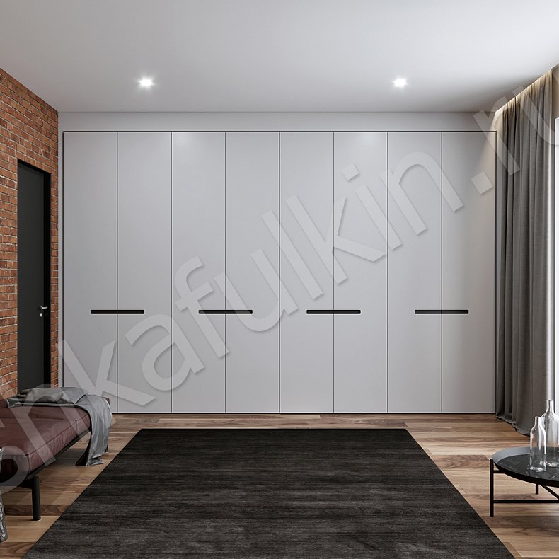 Изображение Шкаф Лоренцо Белый Светлые Минимализм 6и створчатые Гостиная Для вещей 1