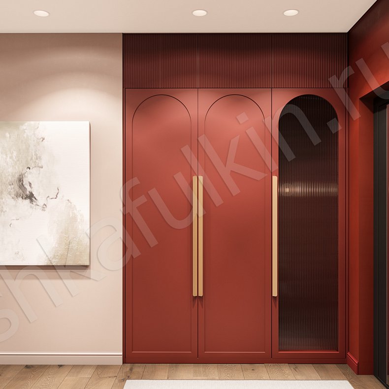Прихожая Тангело Светлые Красный Цветной Современный 3х створчатые Прихожая Для вещей Для декора