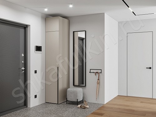 Прихожая 1 дверь Симпле Светлые Минимализм  Прихожая 