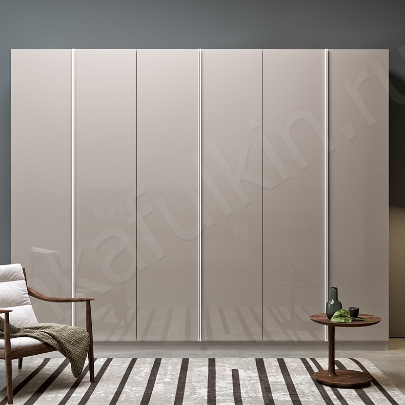 Шкаф Сантина Светлые Серый Минимализм 6и створчатые Гостиная Для вещей