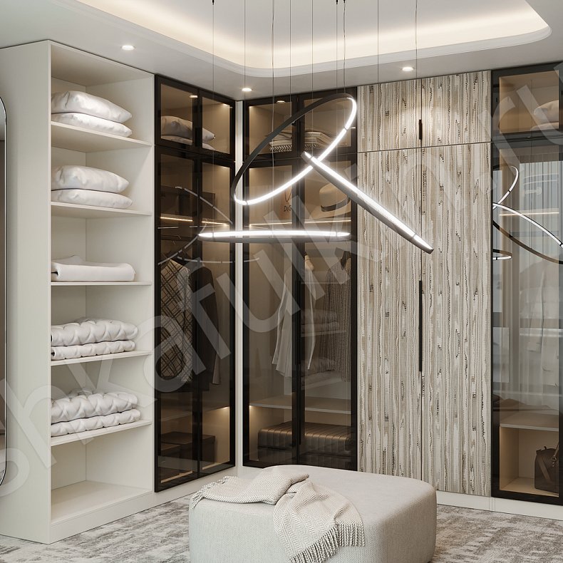 Гардеробная Марсело Светлые Древесный Современный  Гардеробная Для белья 2