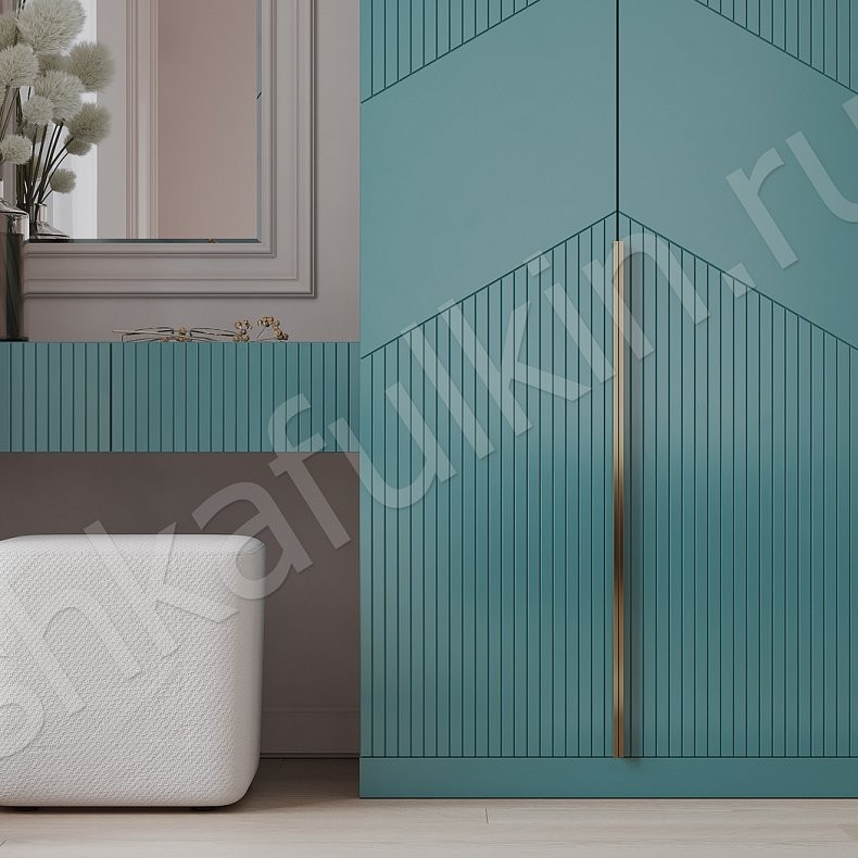 Шкаф с консолью Ланвин Зеленый Модерн 6и створчатые Спальня Для вещей 2