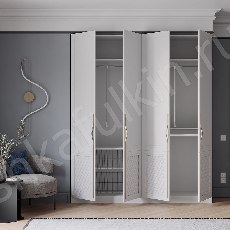 Шкаф Купидон  Неоклассика 4х створчатые Гостиная Для вещей 10