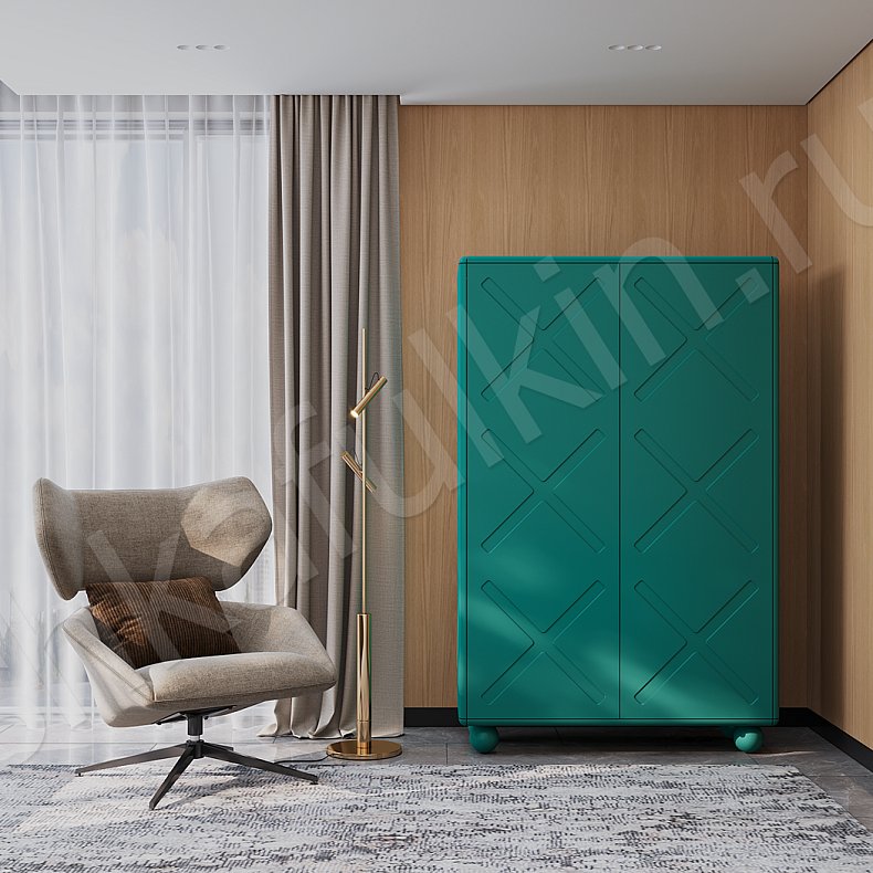 Изображение Кабинет Кевин Зеленый Цветной Модерн 2х створчатые Спальня  2