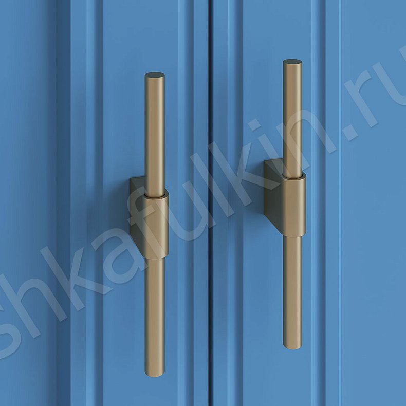 Шкаф Параиба Цветной Синий Светлые Классика 4х створчатые Гостиная Для книг Для декора Для вещей 2