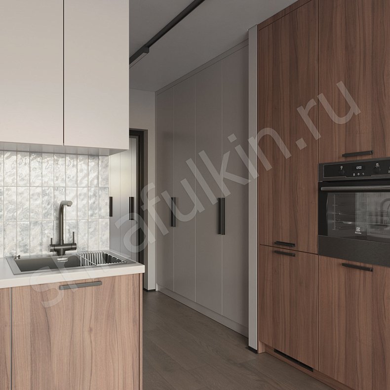 Изображение Шкаф в прихожую Мурано Светлые Коричневый Минимализм 4х створчатые Прихожая Для вещей 3