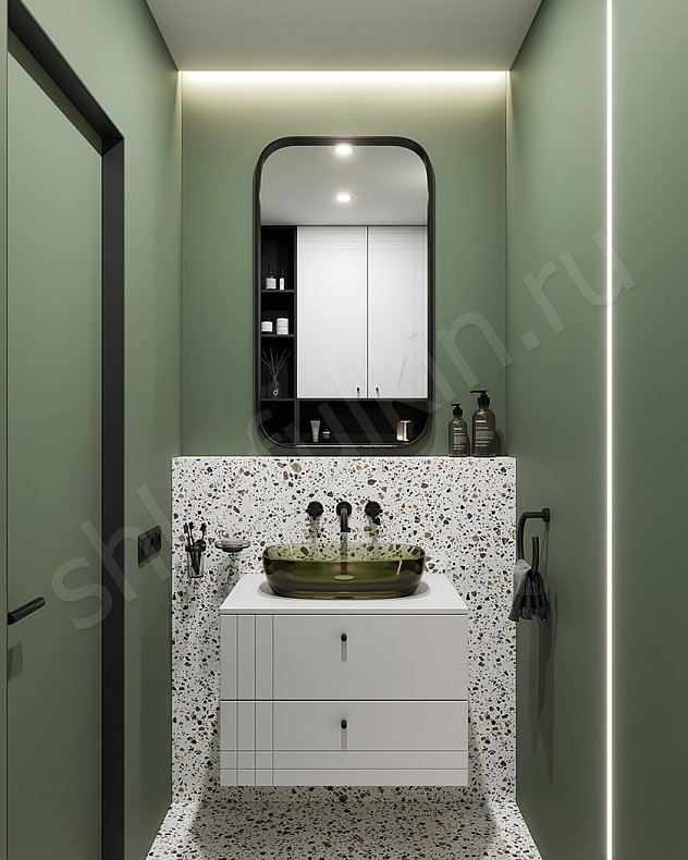 Мебель в ванную Монтекки Светлые Черный Белый Современный   Для вещей