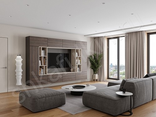 Изображение цвета Стенка Нельсон  Минимализм  Гостиная 