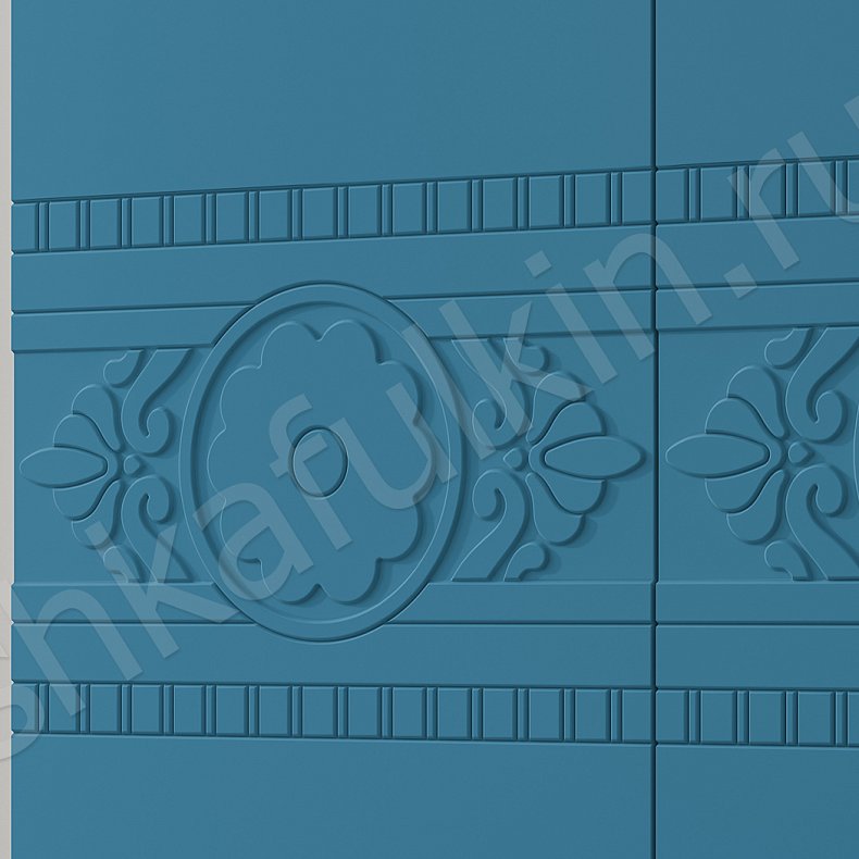 Изображение Шкаф Денница Зеленый Светлые Синий Розовый Красный Цветной Этнический 4х створчатые Гостиная Для вещей Для белья 7