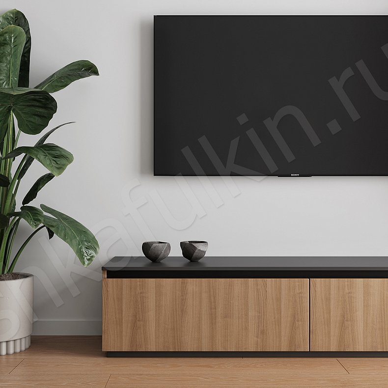 Изображение Стенка Ванесса Древесный Темные Серый Современный Гостиная Для книг Для декора Под ТВ 4