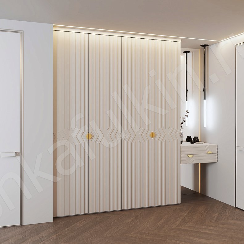 Прихожая Ренуар Светлые Коричневый Модерн 4х створчатые Прихожая Для вещей