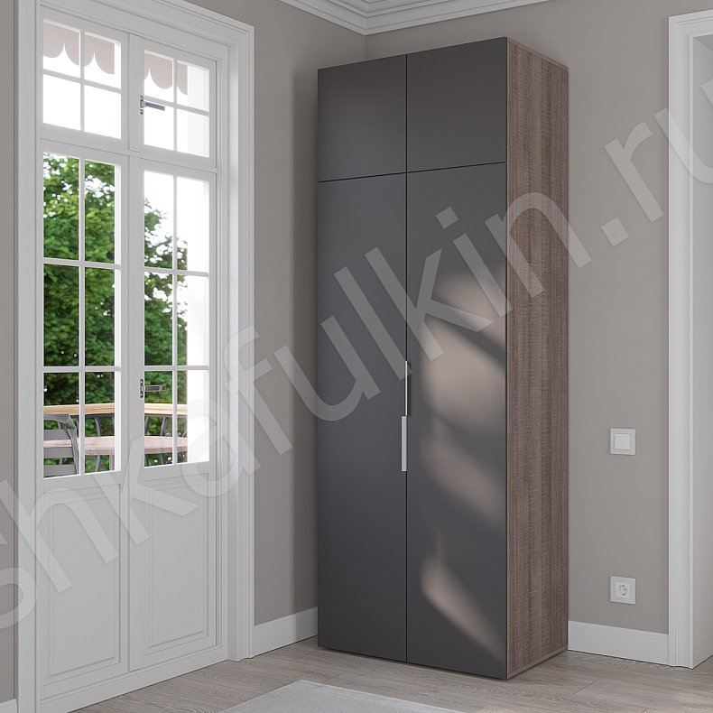 Изображение Шкаф Тони Темные Светлые Серый Коричневый Черный Белый Минимализм 2х створчатые Гостиная Для вещей 6
