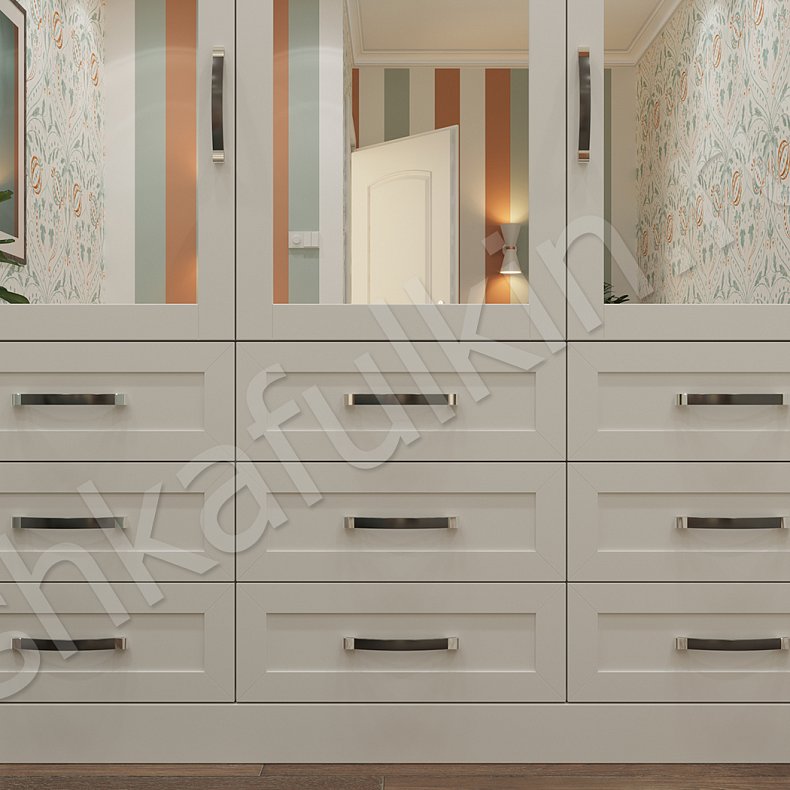 Изображение Шкаф Рамонес Светлые Белый Неоклассика 5и створчатые Гостиная Для вещей 2