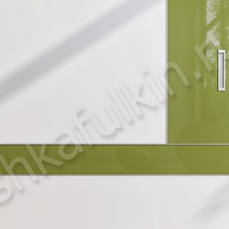 Встроенный шкаф-купе 2 двери Афина Белый Цветной Светлые Зеленый Современный 2х створчатые Гостиная Для вещей 3