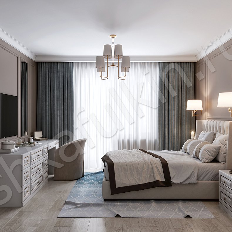 Изображение Гарнитур Примадонна Золото Белый Классика 4х створчатые Спальня Для вещей 4