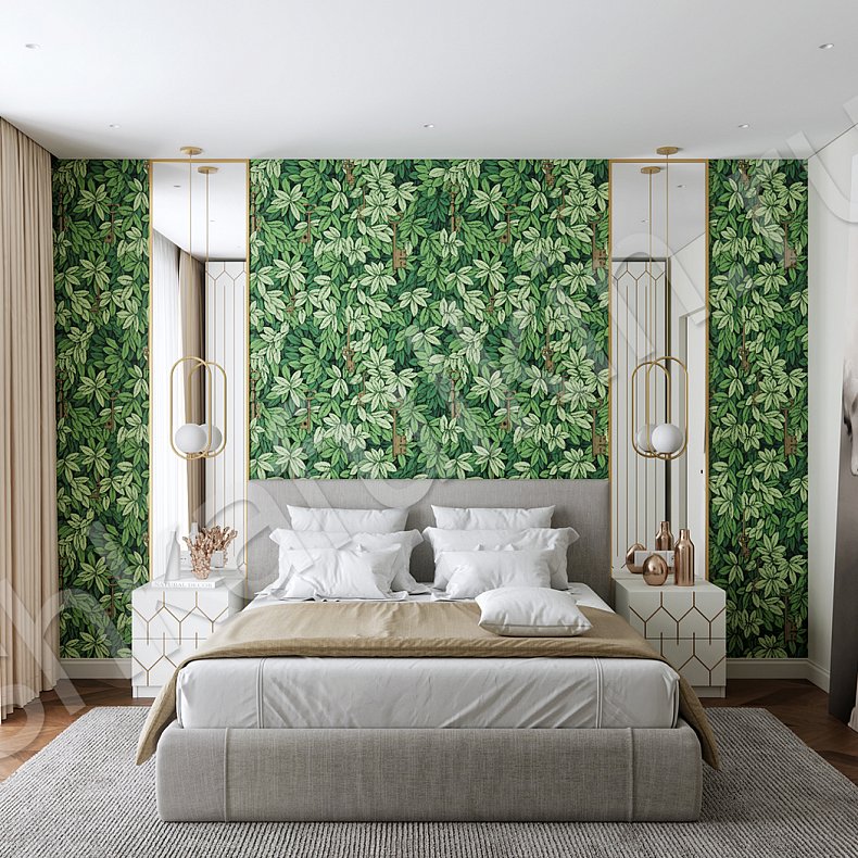 Изображение Гарнитур Франческа Белый Серый Светлые Золото Современный 2х створчатые Спальня Для вещей 8