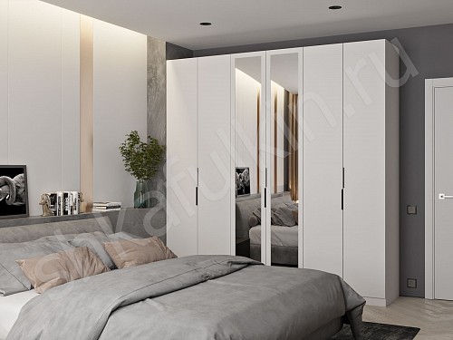 Изображение цвета Шкаф Аксель Белый  4х створчатые Спальня 