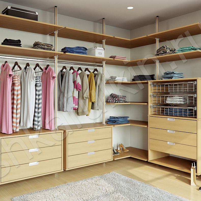 Гардеробная Милена Древесный Минимализм  Гардеробная  1