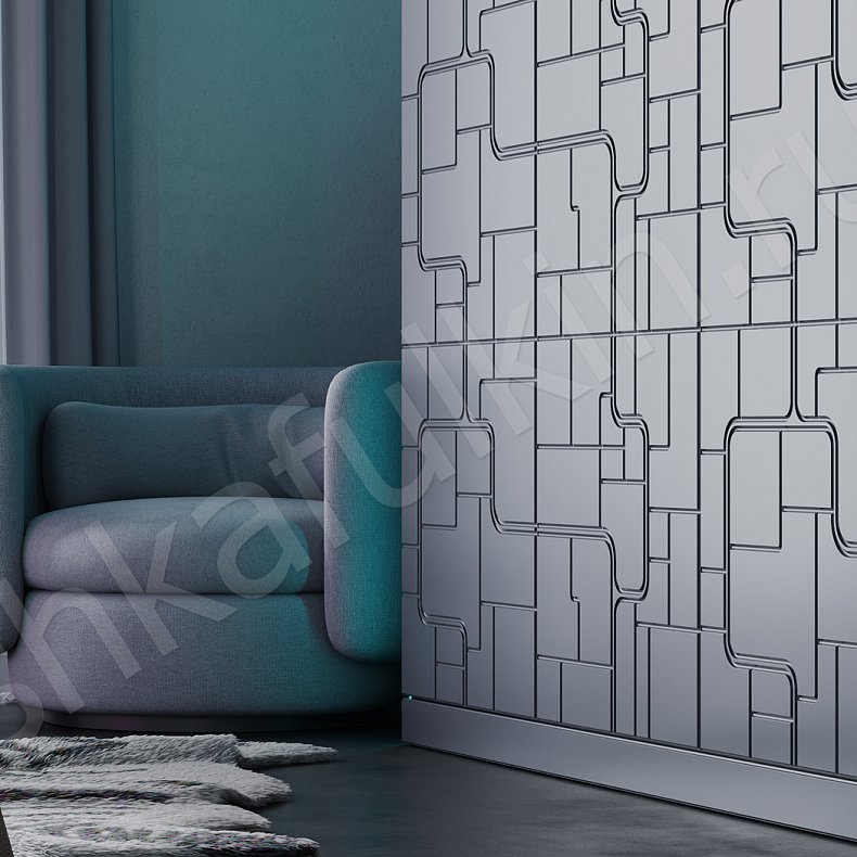 Шкаф Киберпанк Белый Серый Светлые Темные Современный 4х створчатые Спальня Для вещей 6