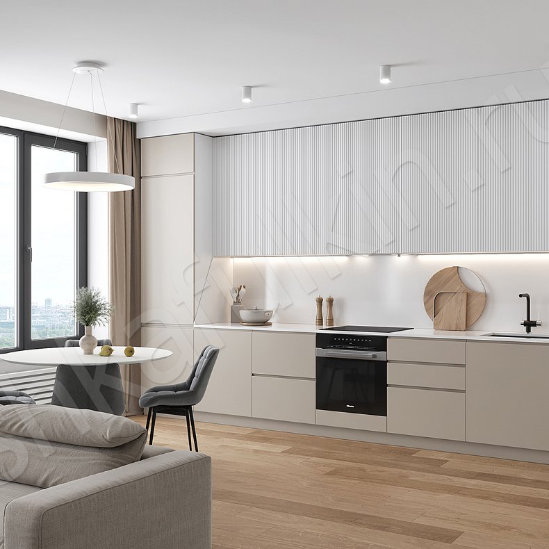 Кухня Шондер Светлые Коричневый Белый Современный   Для посуды 1