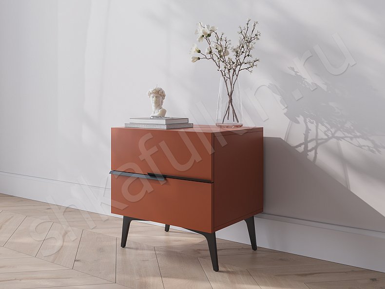 Тумба прикроватная Диего Красный Белый Коричневый Серый Синий Светлые Темные Зеленый Современный 2х створчатые Спальня Для декора
