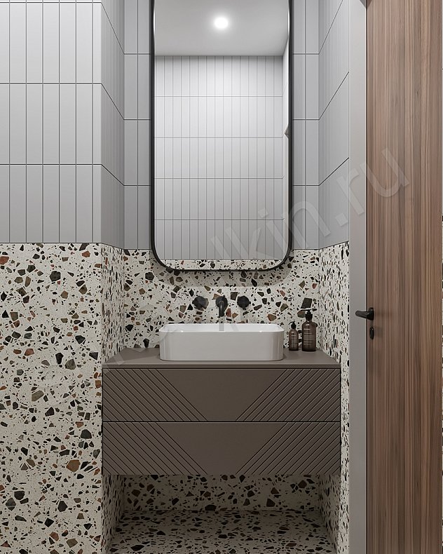 Мебель в ванную Полла Светлые Коричневый Современный   Для вещей 3