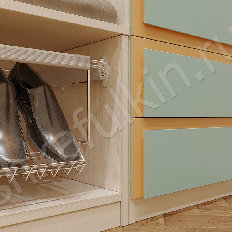 Изображение Прихожая Карибия Древесный Цветной Минимализм 3х створчатые Прихожая Для вещей 9